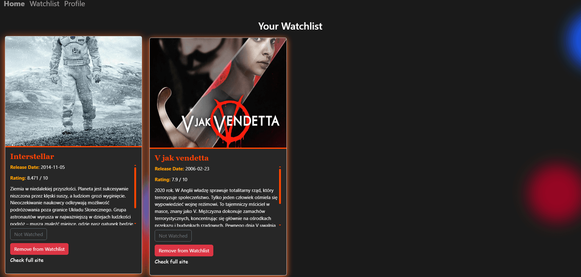 MovieTracker showcase 2